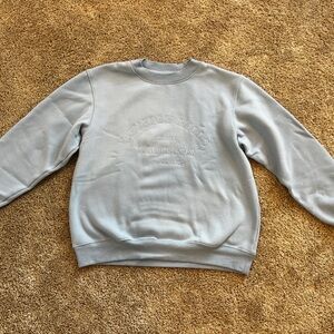 White Fox Boutique Light Blue Crew Neck Sweater